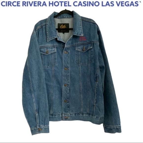 CIRCE RIVIERA HOTEL AND CASINO LAS VEGAS TOP HOTEL IN VEGAS. JEAN JACKET NWOT - Picture 1 of 4